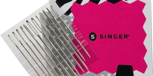 Singer Needle Set Only $2.37 on Amazon – Comes w/ 12 Large Eye Needles & Magnet