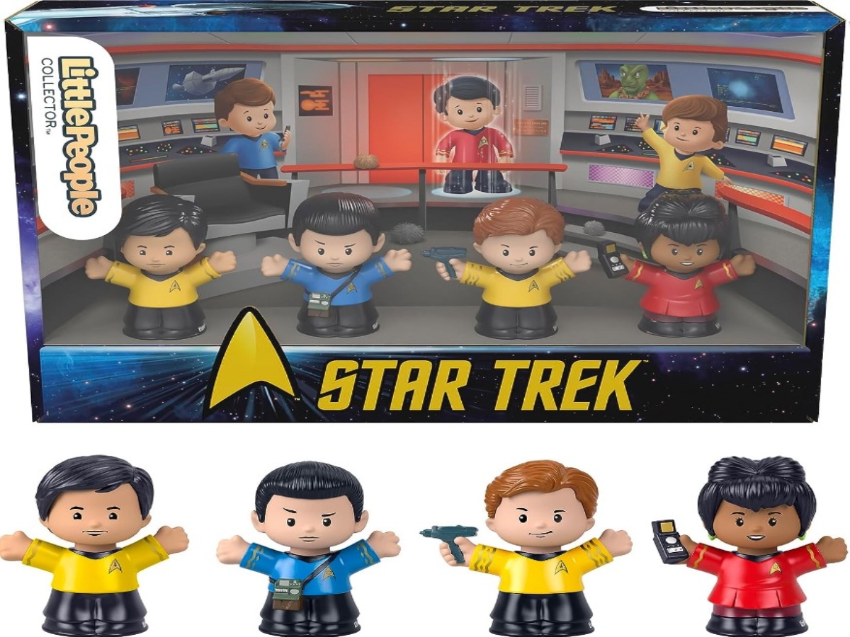 Star Trek Little People set in the box and outside the box.