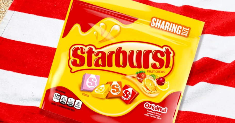 TWO Sharable Starburst Bags Only $3 Shipped on Amazon (Reg. $9)