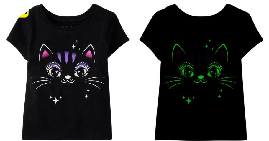 The Children's Place Glow in the Dark Cat T-Shirt