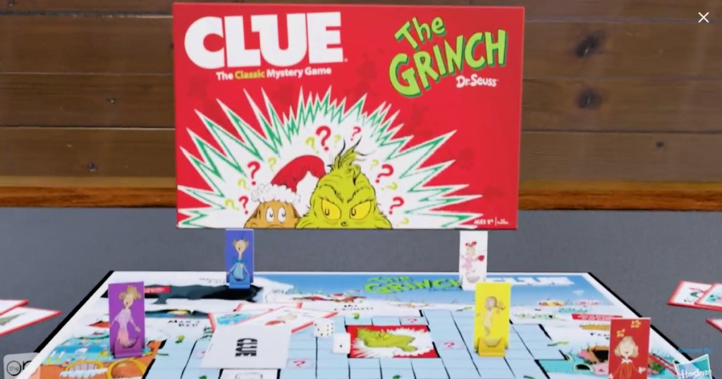 The Clue Grinch Game displayed on tabletop