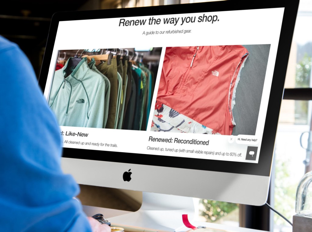 The North Face Renewed website