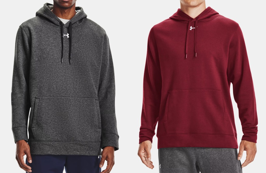 Under-Armour-Mens-Hustle-Fleece-Hoodie يتم شحن سترات وبنطلونات الركض الصوفية من Under Armour بسعر 19.99 دولارًا فقط