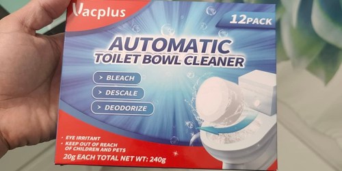 Vacplus Toilet Bowl Cleaner Tablets 12-Pack Only $4.49 Shipped on Amazon (Regularly $20)