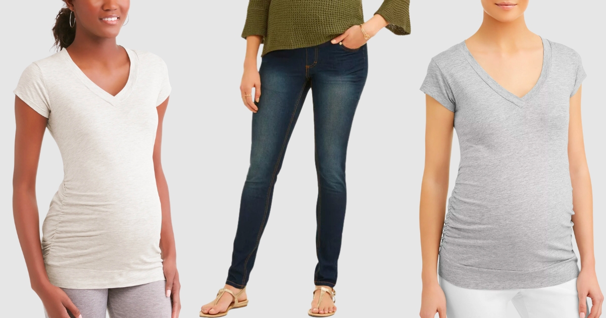 Walmart Maternity Clothes Sale | $5.50 T-Shirts, $12 Jeans, $9 Nursing Bra & More