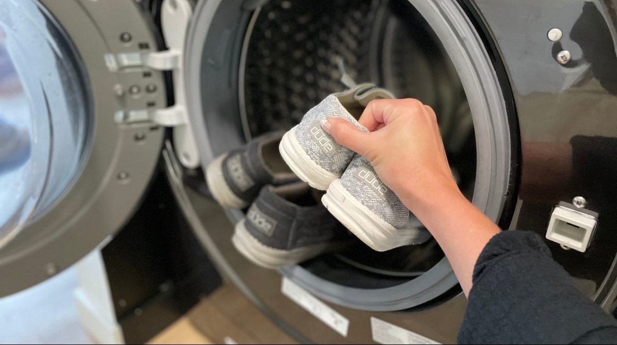 Suede shoes in washing 2024 machine