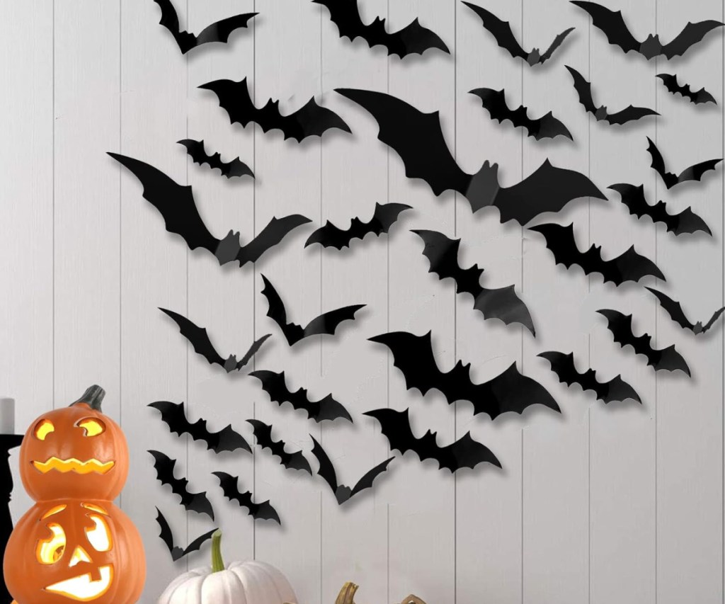 bat stickers against white background