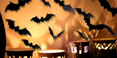 Amazon Prime Halloween Decor Deals | Bats Wall Decor 122-Count JUST $4.79 Shipped