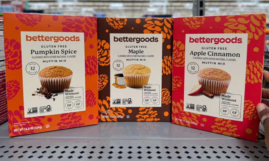 bettergoods Pumpkin Spice Maple and Apple Cinnamon Muffin Mixes