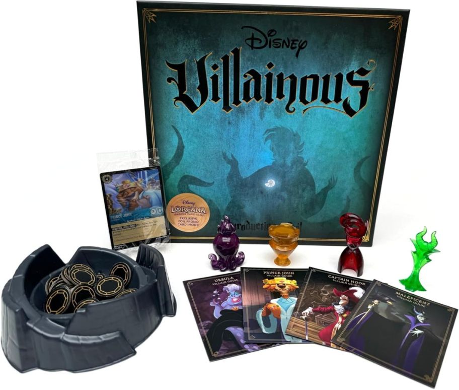 Disney villainous game box contents stock image