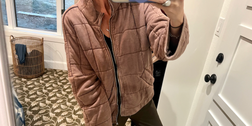 This Trendy Forever 21 Quilted Jacket is BACK & Only $24.99 (Similar to Popular Free People Style!)