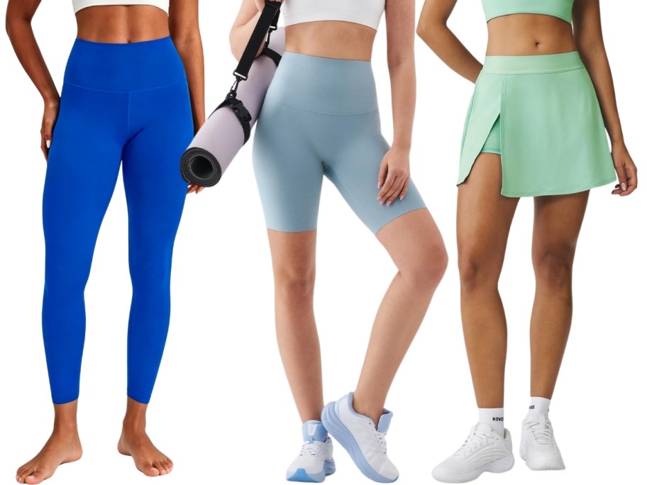 woemsn legging, bicycle shorts and skort