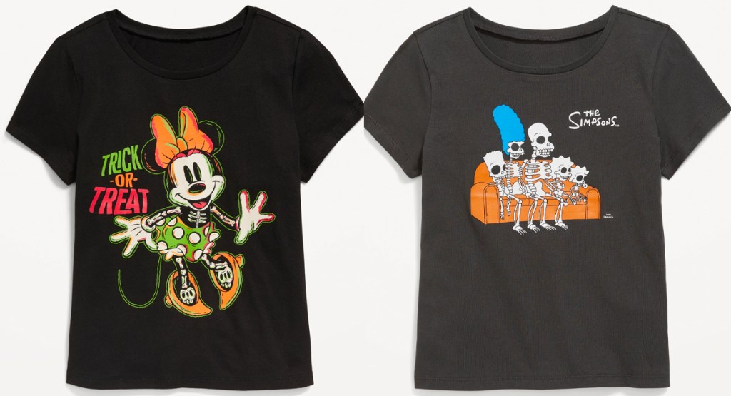 kids-graphic-halloween-tees خصم 50% على ملابس وبيجامات وأزياء الهالوين القديمة للعائلة