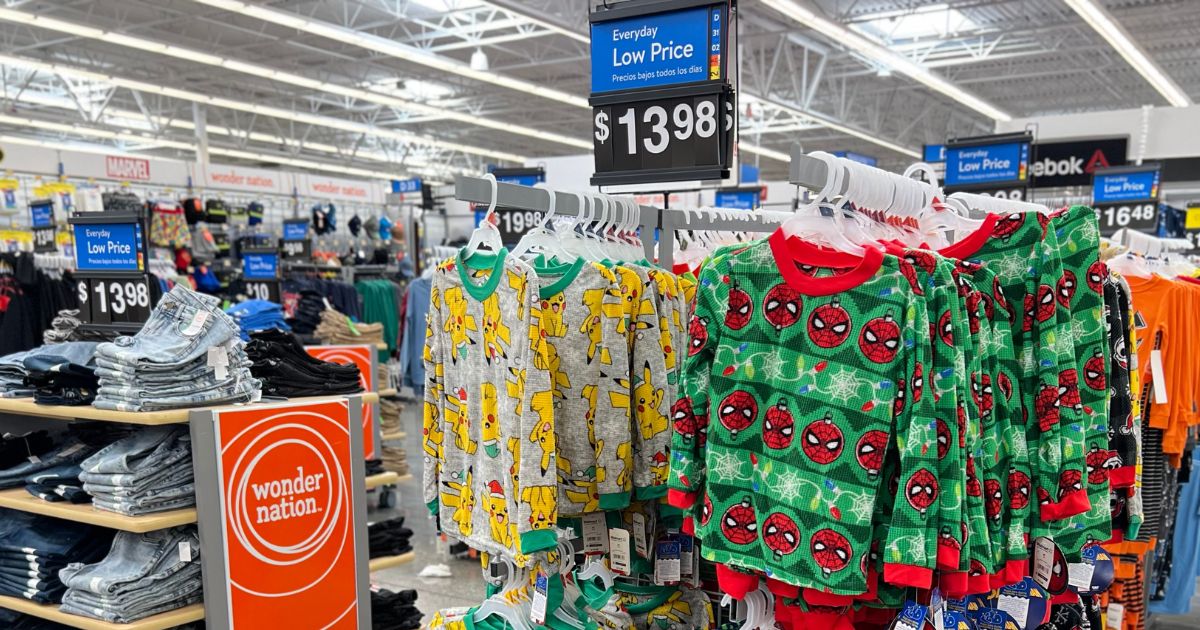 kids thermal character pjs walmart