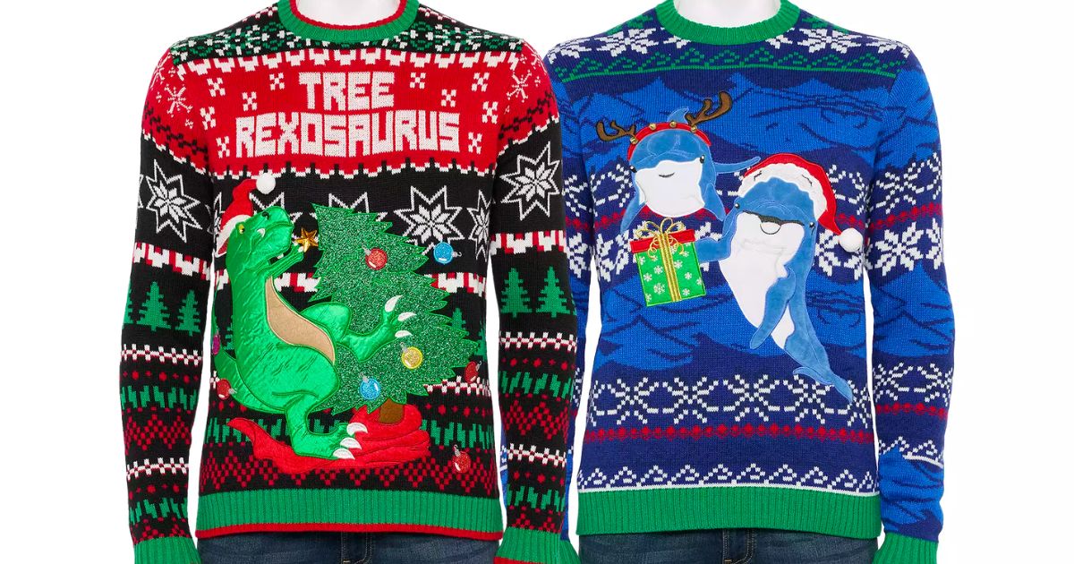 Kohl’s Ugly Christmas Sweaters from $12.60 on (Regularly $60)