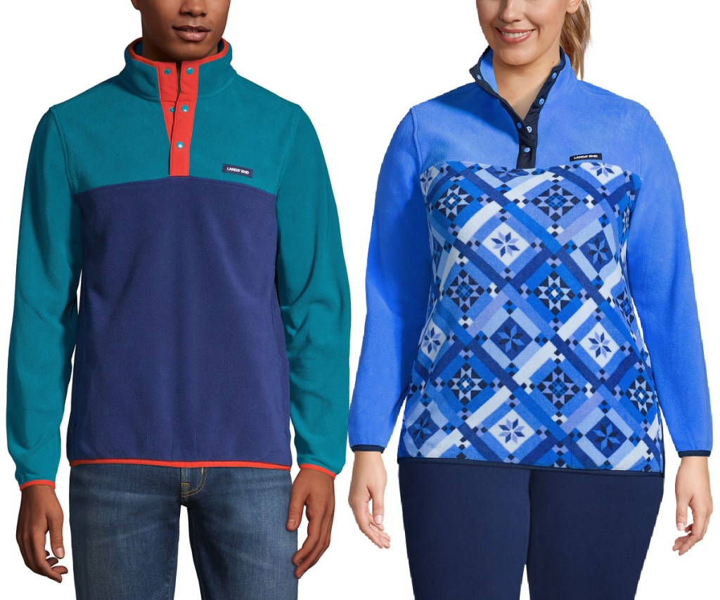 colorful mens and womens snapneck pullovers
