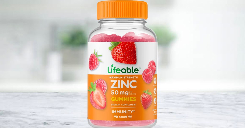 lifeable zinc gummies on counter