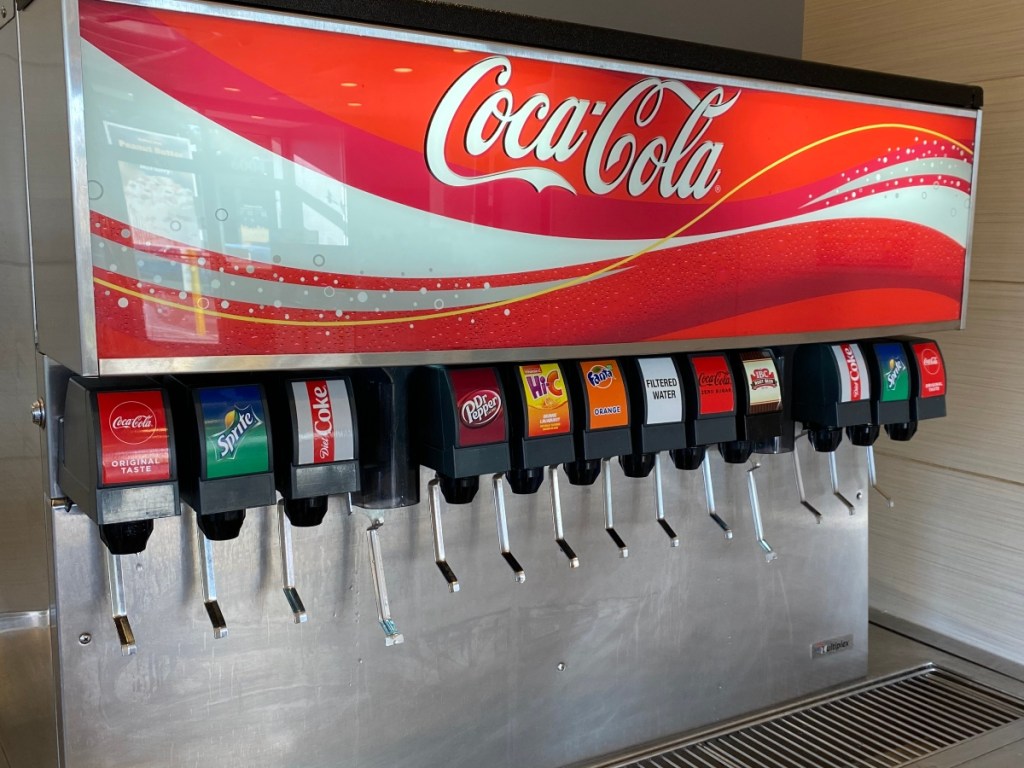 self-serve soda machine at McDonald's