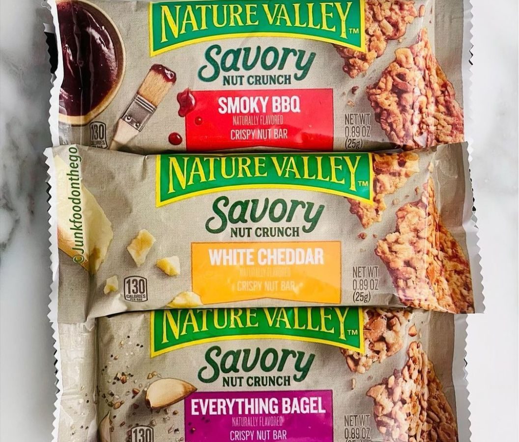 3 flavors of nature Valley Savory Granola Bars