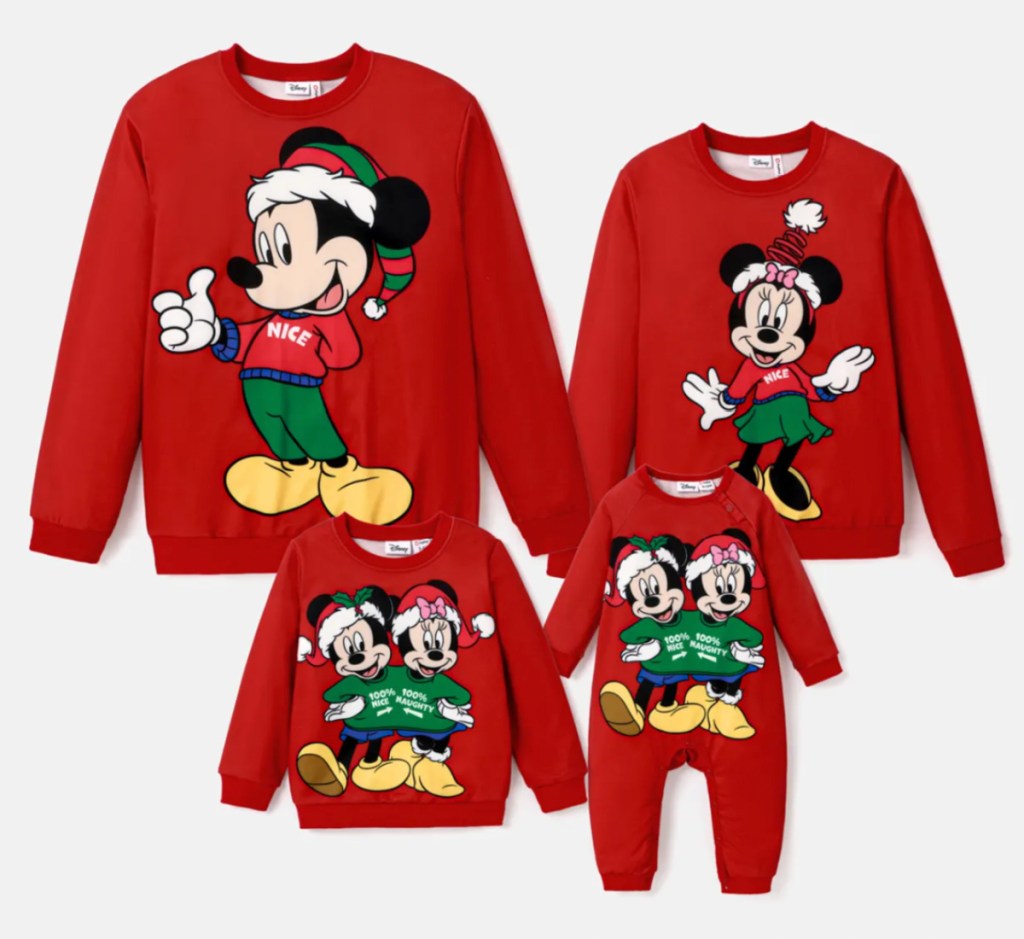 mickey & friends matching family tops