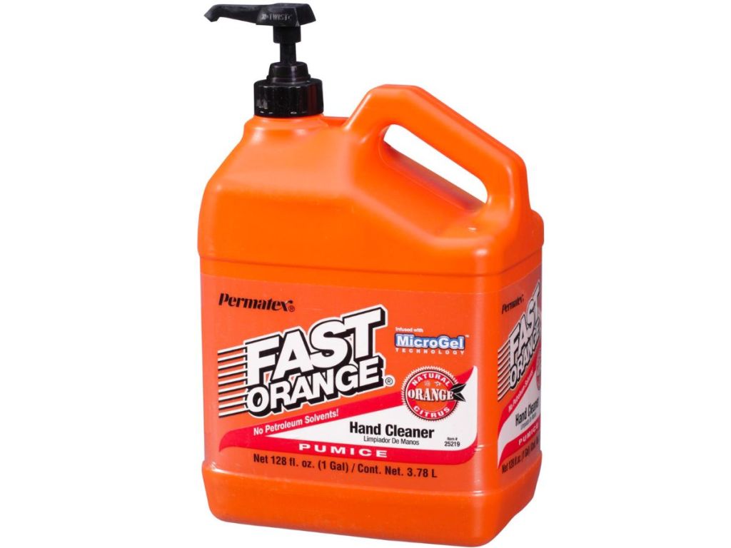 permatex fast orange hand cleaner stock image