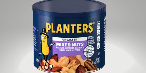 Planters Roasted Unsalted Mixed Nuts 10.3oz Container Just $3.79 Shipped on Amazon