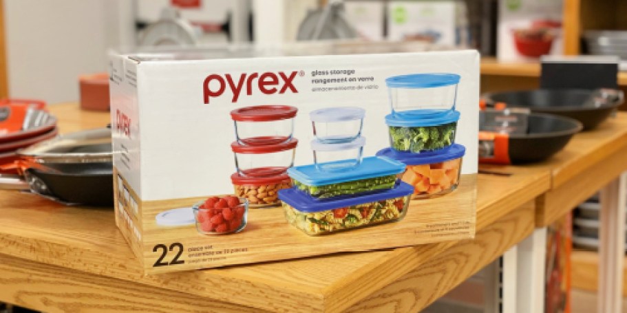 Pyrex 22-Piece Glass Food Storage Set from $21.59 on Kohls.com (Reg. $60)