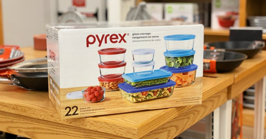 pyrex 22 piece set in box