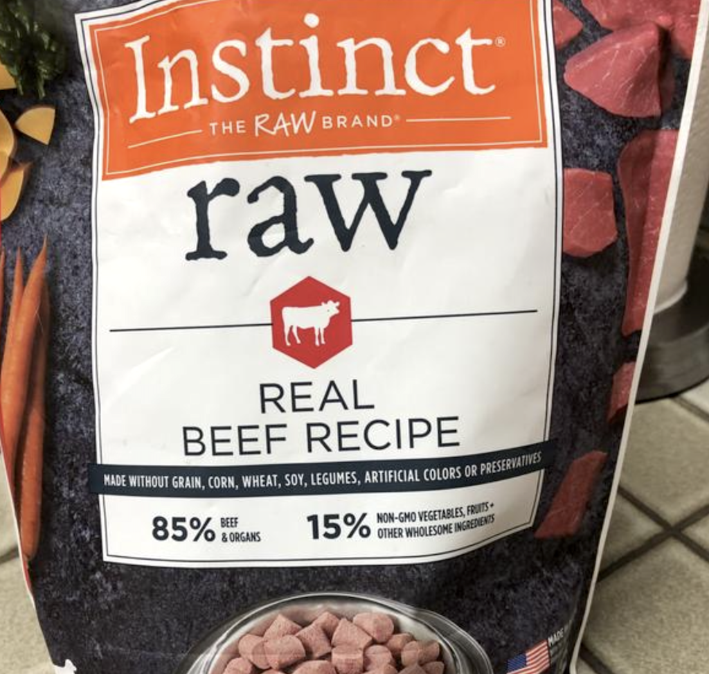 Raw Instincts dog food 