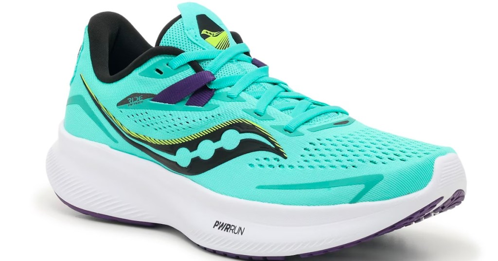 teal saucony running shoes