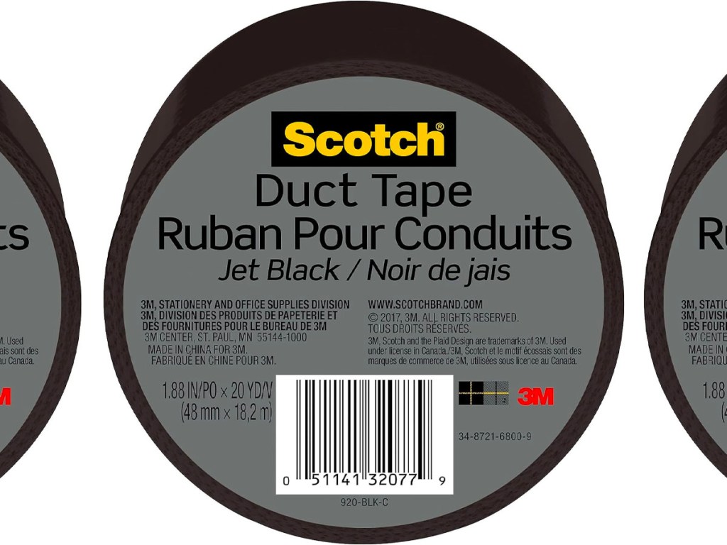 black scotch duct tape