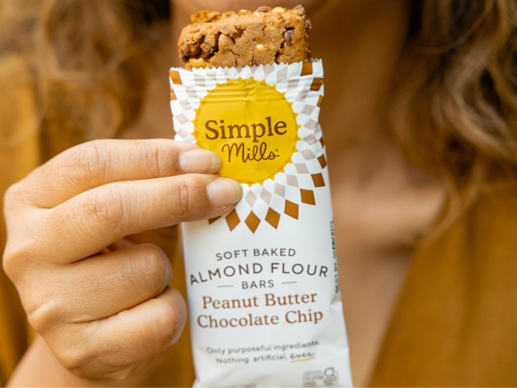 simple mills soft baked almond flour peanut butter chocolate chip bars