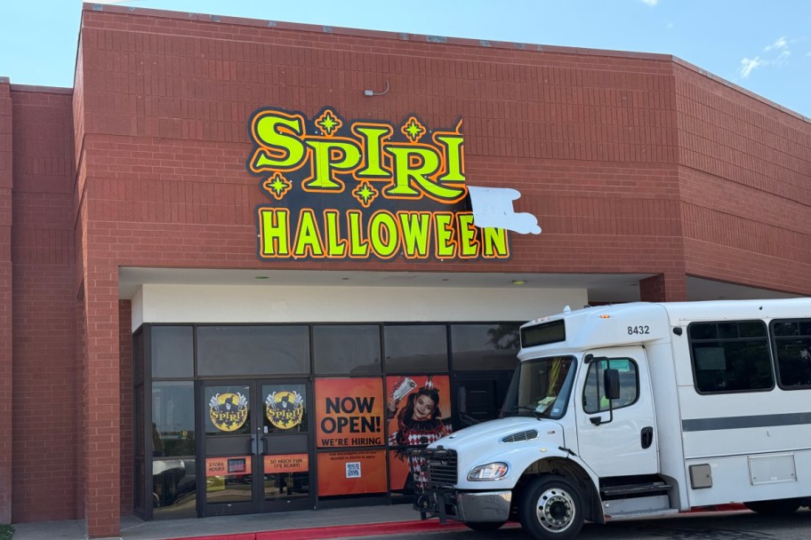 front of spirit halloween store