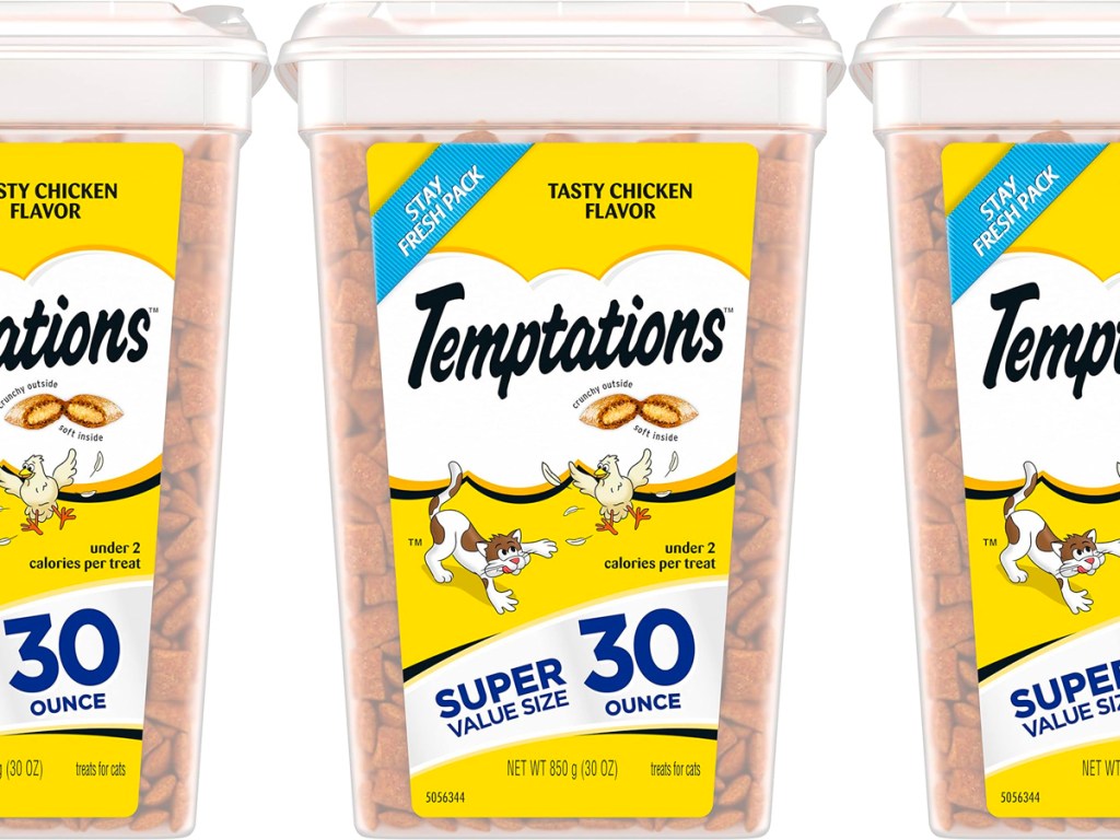 three temptations cat treats tubs 