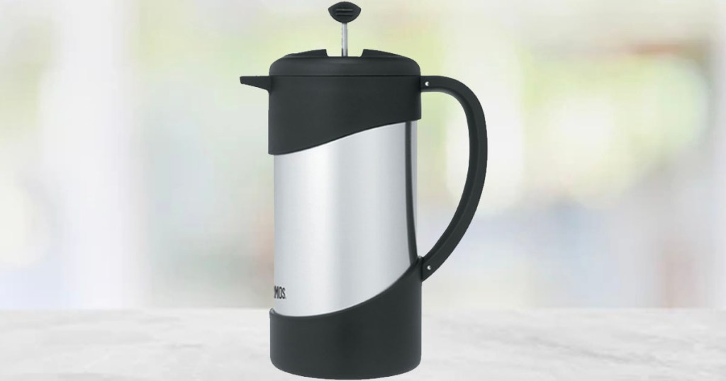 thermos coffee press on counter