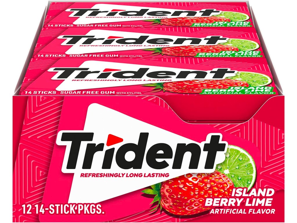 trident island berry lime 12 pack of gum