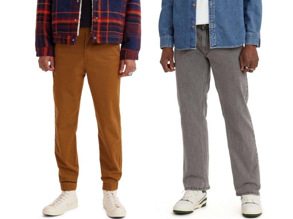 two male models wearing Levis pants and jeans
