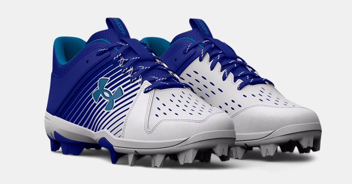 Under armour best sale blue baseball cleats