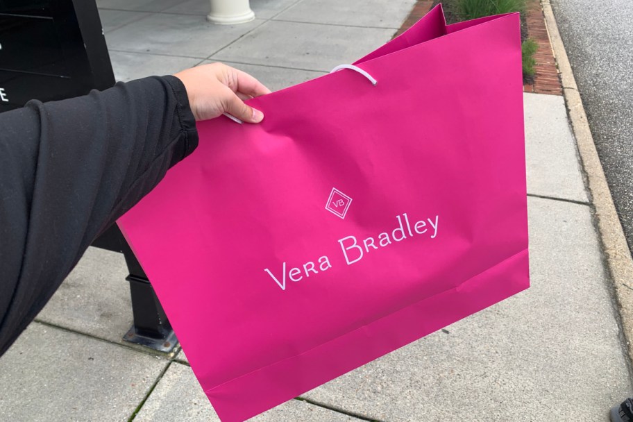 pink vera bradley shopping bag