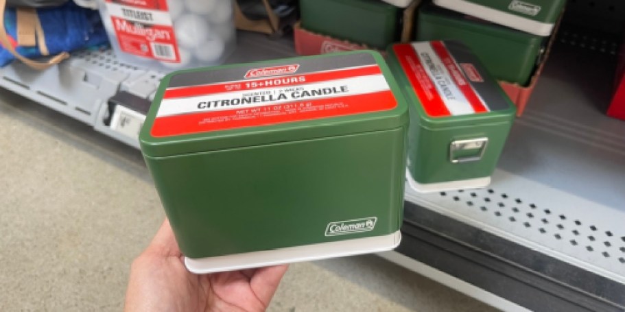 This Under $10 Retro Coleman Cooler Citronella Candle Is Perfect for Summer Nights