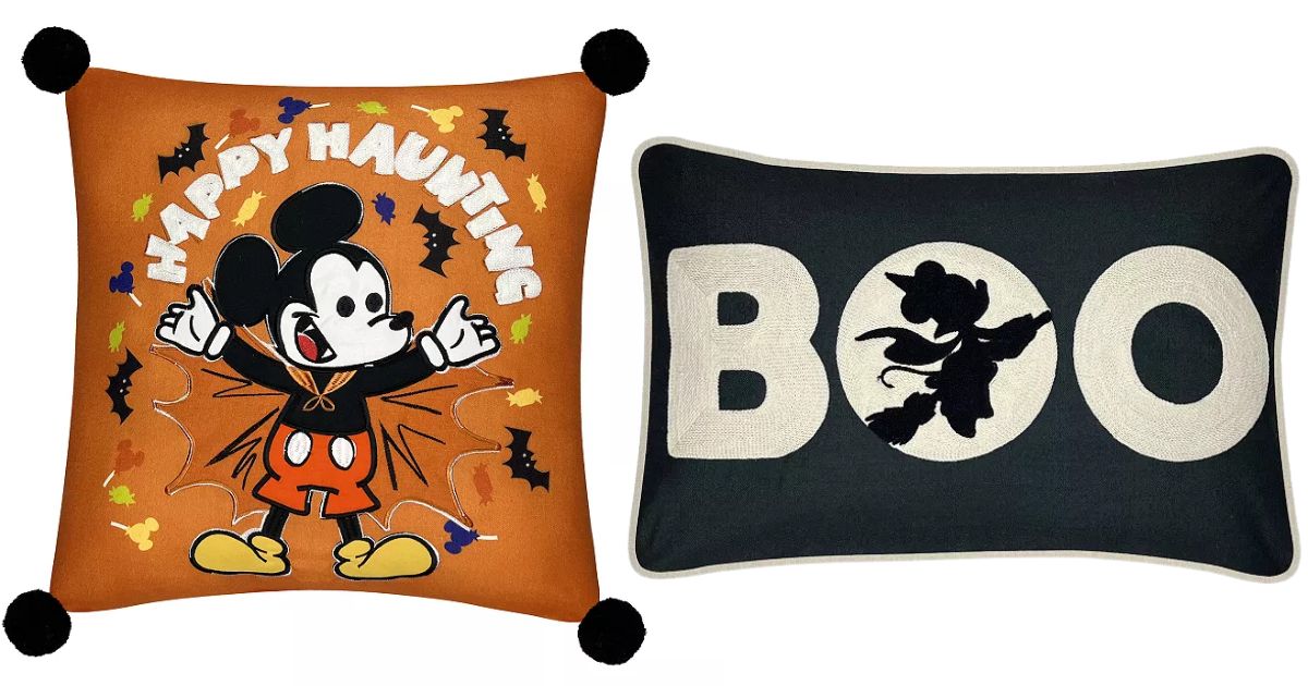 Disney Mickey Halloween and Minnie Halloween Pillows