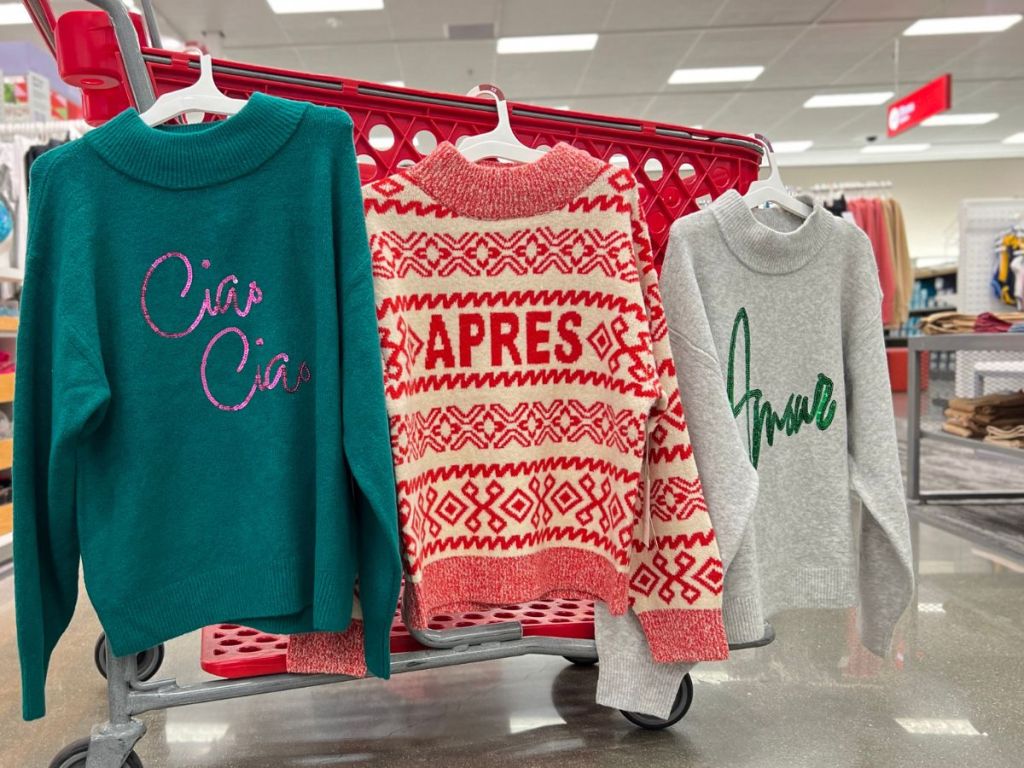 A New Day Crewneck Pullover Sweater - Ciao, Ciao, Apres and Amour at Target