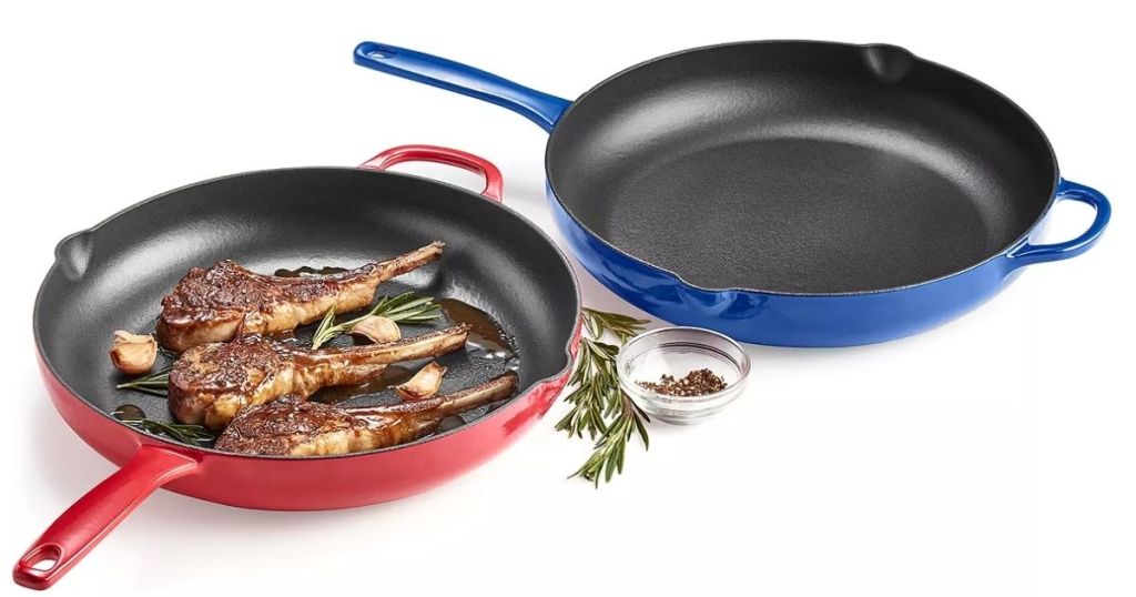 The Cellar Enameled Cast Iron 12" Fry Pan at Macy's