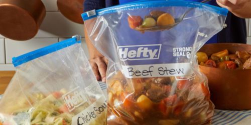 Hefty Slider Gallon Freezer Bags 56-Count Box Only $6 Shipped on Amazon