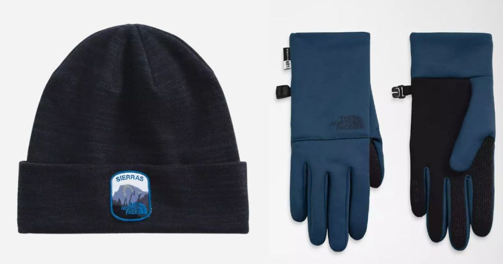 The North Face Adult Logo Beanie and Women's Gloves