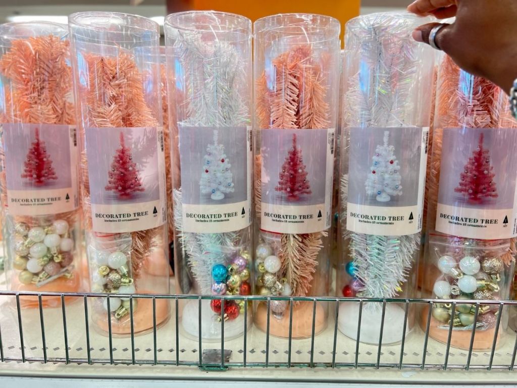 Decorated Mini Christmas Trees at Target