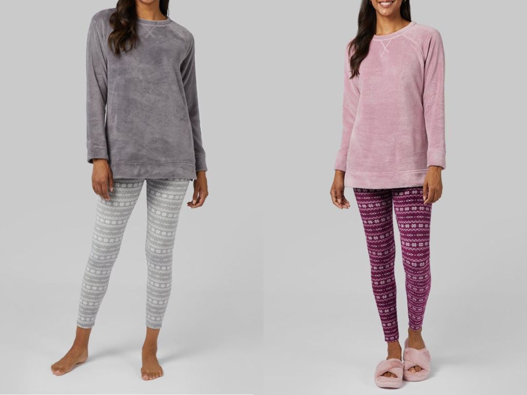 32 Degrees Women's Plush 2-Pc Pajama Set