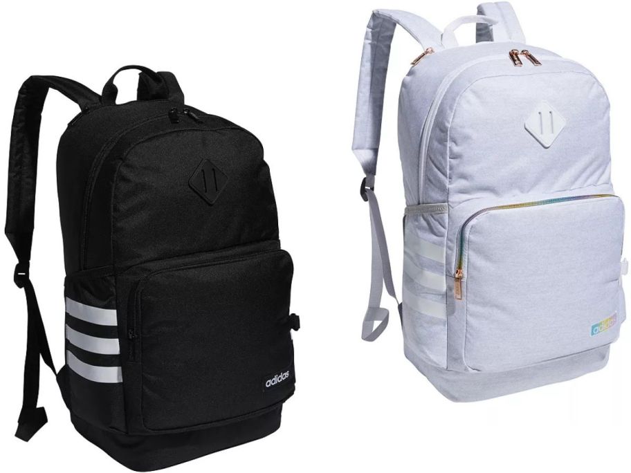 Stock images of two adidas Classic 3S 4 Backpack