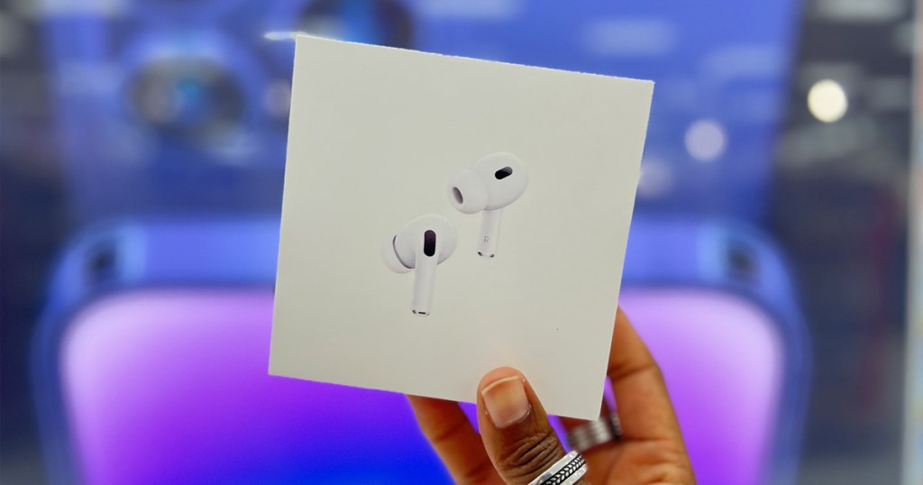 hand holding a box for Apple AirPods Pro 2nd Generation