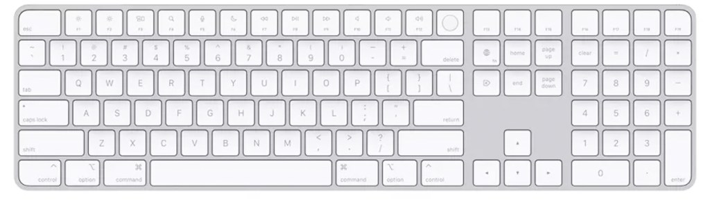 white and silver keyboard